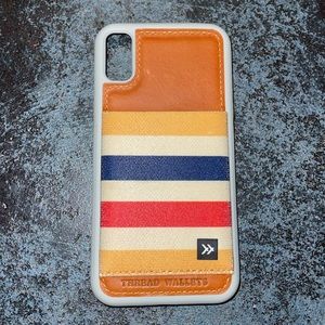 A thread wallets case for an iPhone X